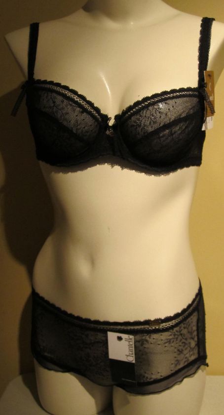 CHANTELLE 3035 BLACK Chantilly Glamour DEMI UW Bra 38B  