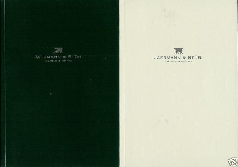 Jaermann & Stubi Watch Catalogs (2) St. Andrews Links  