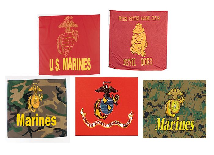 USMC US Marine Corps Patriotic Military Flags  