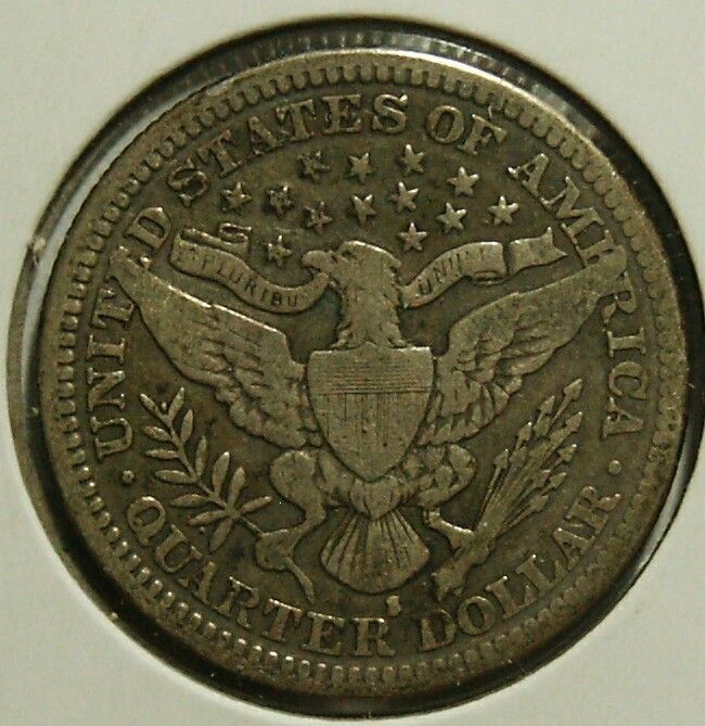 1914 S Barber Quarter   nice Fine  