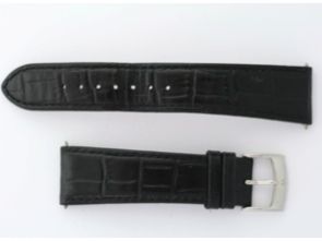 Wittnauer 22mm Black Genuine Leather Watch Band 7.5  