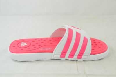 ADIDAS ADISSAGE UF+ ULTRAFOAM QUICK DRY SPORT FOOTBED WHITE PINK 12.5 