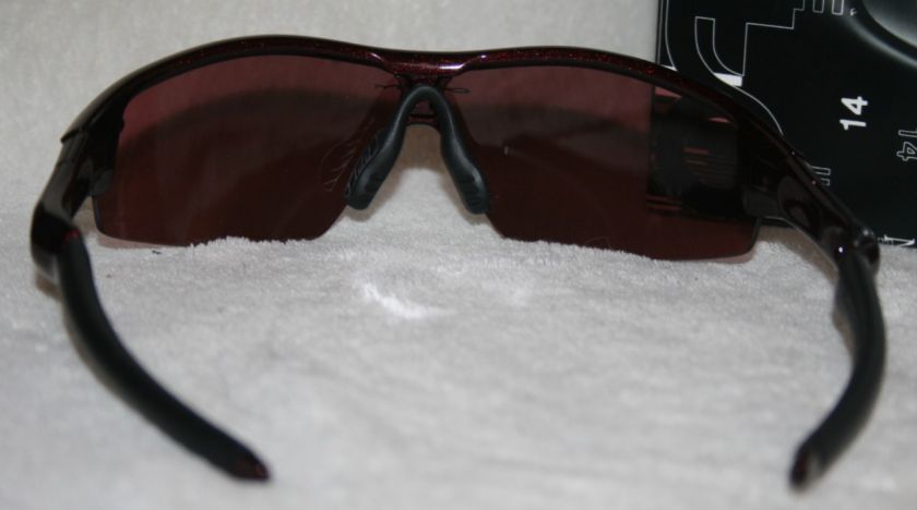 MENS~OAKLEY SUNGLASSES~RADAR PITCH~ASIAN FIT~METALLIC RED~G20 BLACK 