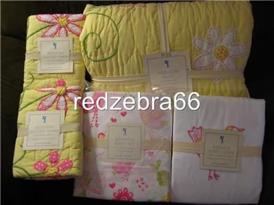   Barn Kids Yellow Addison Full Quilt+Shams+Sheet+Duvet Set ALL NEW 8 pc