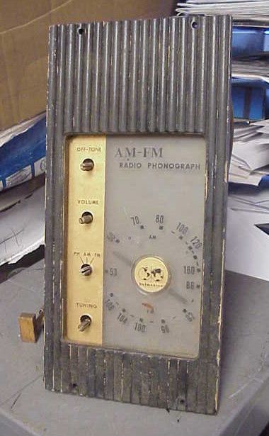 Vintage Delmonico AM FM Tube Radio Phono Display & Guts  