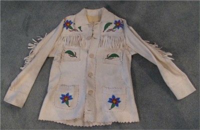 AMERICAN INDIAN JACKET COAT BEADWORK 1940  