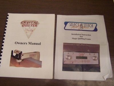 CRYSTAL QUILTER W/ SELECT A STITCH LONG ARM QUILTING MACHINE  