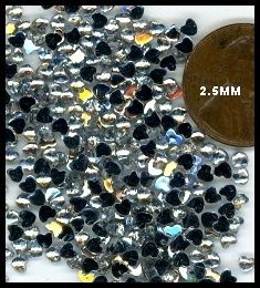 100 Rhinestones CRYSTAL new lots Arts Crafts HEARTS  