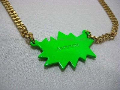 ANTONIO MURPHY&ASTRO AMBUSH POW NECKLACE NEON GREEN NEW  