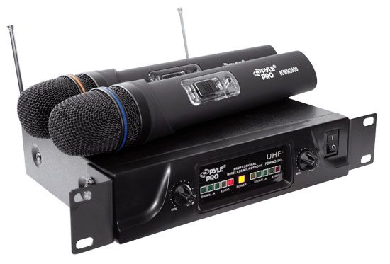 NEW PYLE PDWM2600 Dual UHF Wireless Microphone System  