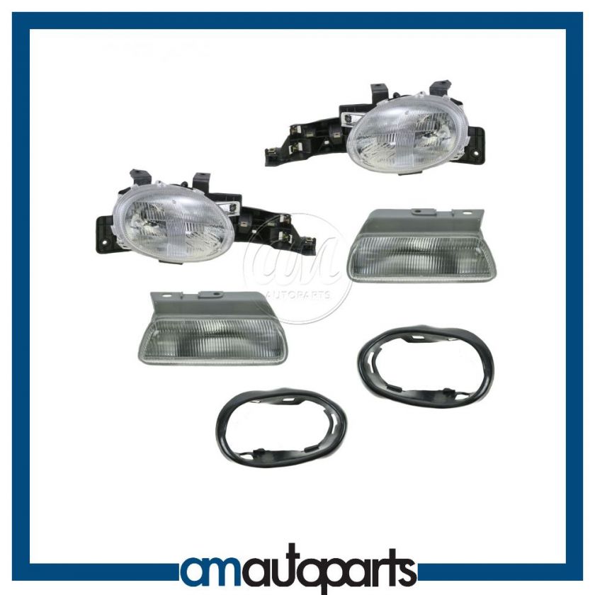 95 99 Neon Headlights Headlamps & Corner Parking Lights & Gasket Seals 