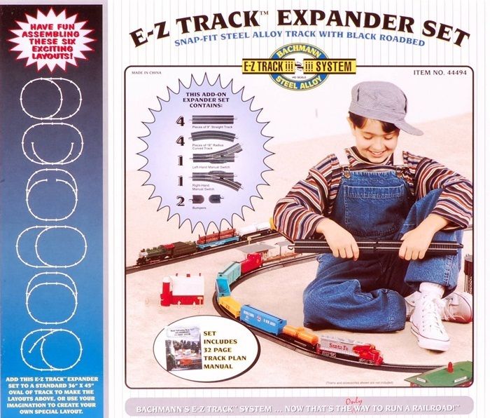 Bachmann HO Scale Train E Z Track System Steel/Black Expansion Set 