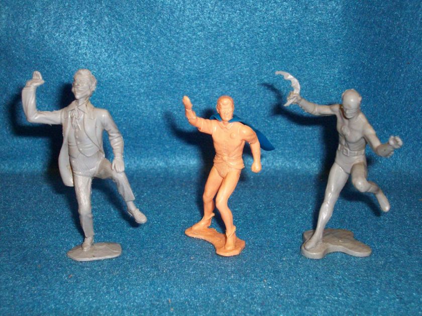 Ideal 1960s Batman, Robin + the joker # plastic figures  