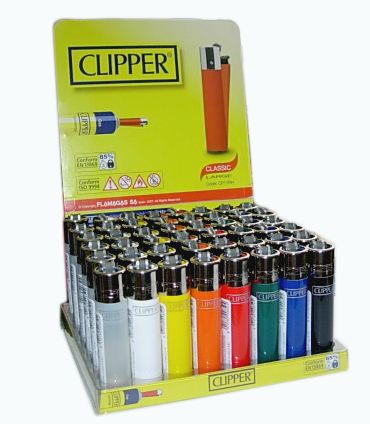 CLIPPER LIGHTERS MULTICOLOR x 8 REGULAR SIZE CIGARETTE  