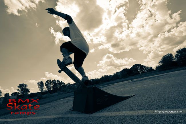 large skate ramp features great for skateboarding bmx inline skating