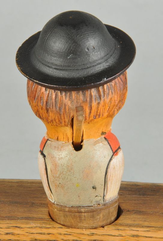 Anri Italy Carved Wood YAKKER Bottle Stopper  