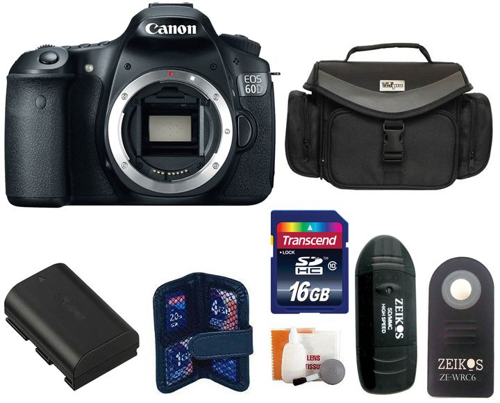 Canon EOS 60D Digital SLR Camera + 16 GB Master Kit 678881649405 