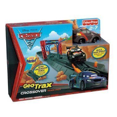 Fisher Price GeoTrax CARS 2 Crossover Track Pack ~ New in Box  