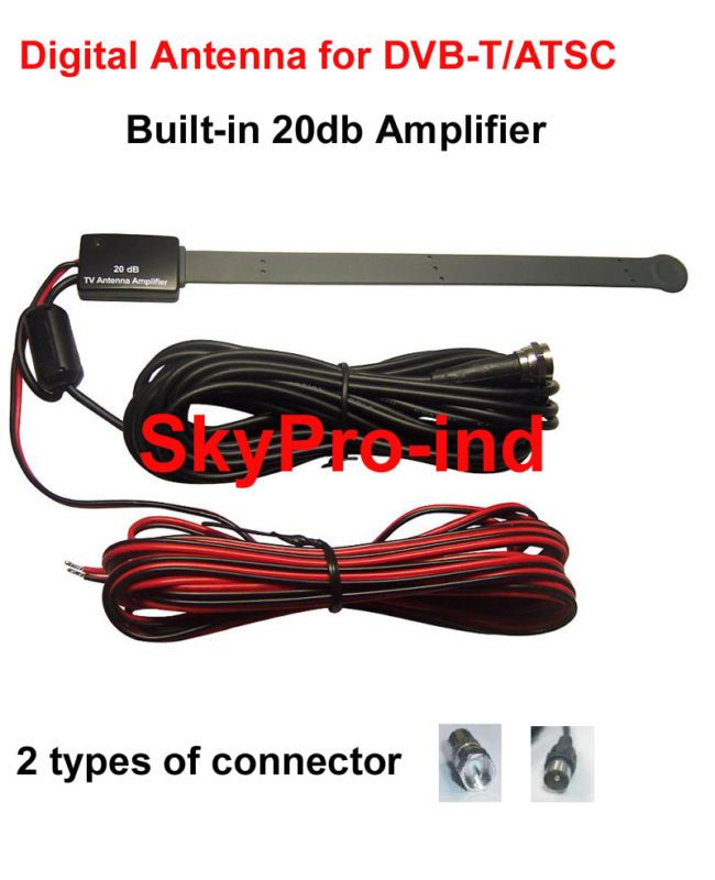 Digital TV Antenna for Car TV DVB T TNT ATSC 20db A  