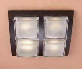 Light ICE Wall/ceiling flush mount. Espresso metal.  