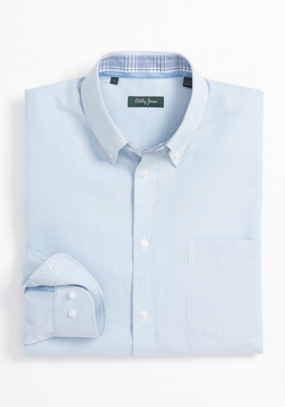 Bobby Jones Button Down Mini Check Sport Shirt  