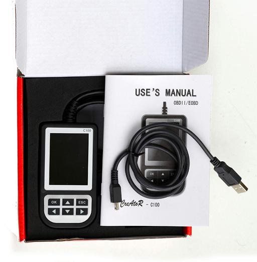 C100 COLOR READER OBDII OBD2 EOBD DATA STREAM O2 SENSOR TEST FREEZE 