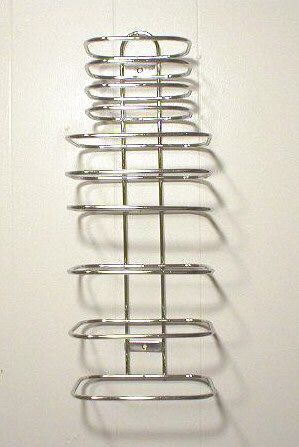 HOTEL 3 Guest CHROME TOWEL BAR RACK ~ Retro CHIC ~ NEW  