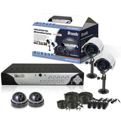 El sistema de PKD DK4001 500GB Zmodo DVR empaquetó 4CH el equipo de 