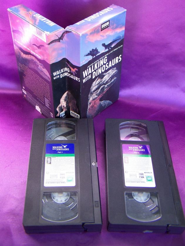 WALKING WITH DINOSAURS   VIDEOS VHS (2 Videotape Set)   VERY GOOD 