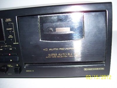 Pioneer CT W604RS Stereo Double Cassette Deck. Does not include 