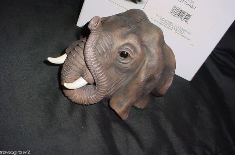 New Elephant head piggy bank **trunk up good luck  