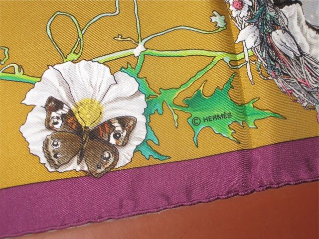 HERMES CARRÉ DE SOIE SILK SCARF TEXAS WILDLIFE OLIVER KERMITT 