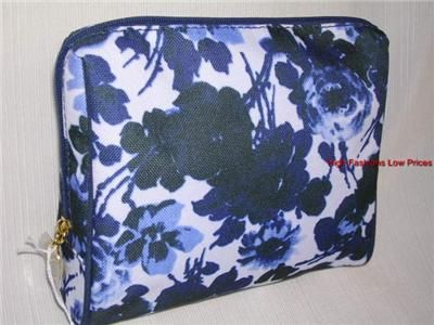   LAUDER Cosmetic Pouch Toiletry Kit L TEAL AQUA Travel Case Makeup Bag