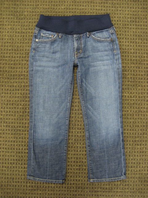   Maternity Jeans Kelly Cropped Colorado Stretch 28 Small  