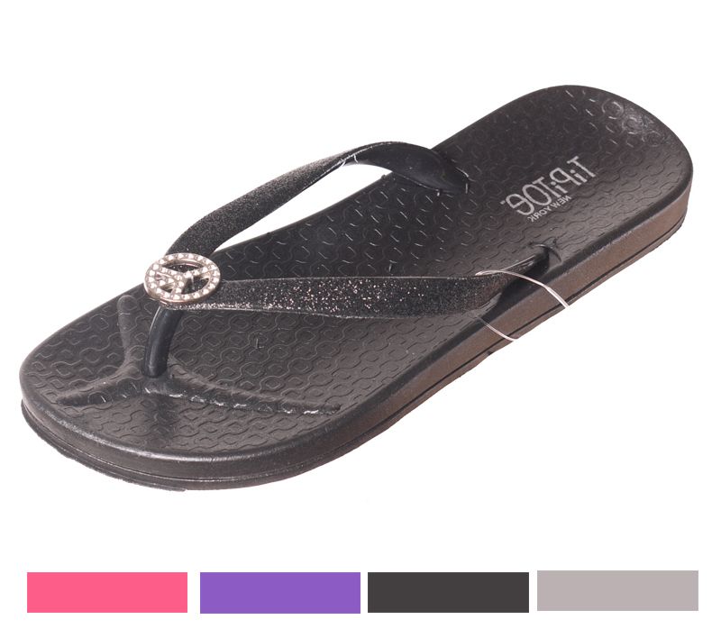 GIRLS PEACE FLIP FLOP,THONG,BLACK,SILVER,PURPLE,PINK  