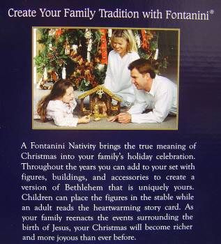 LIGHTED STONE STABLE/BUILDING+PALM TREE 5 Fontanini Nativity Set 