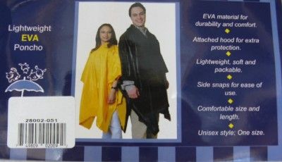 Navy Lightweight EVA Unisex Poncho by Rainkist w Hood  