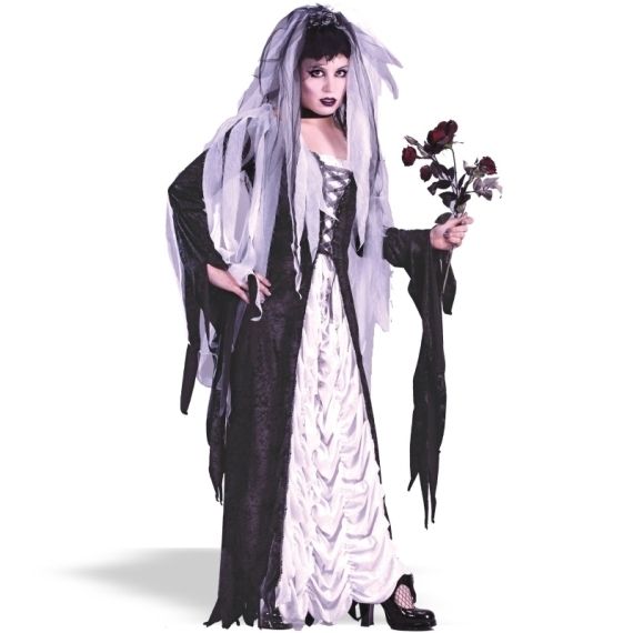 BRIDE OF FRANKENSTEIN COSTUME WOMEN ADULT GOTH S/M 2 8  