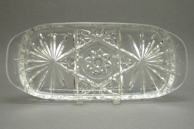 pc Anchor Hocking Star of David Glass Serving Set  