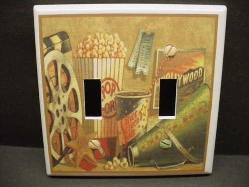 Movie Theater Room Tickets Light Switch Cover DBL V138  