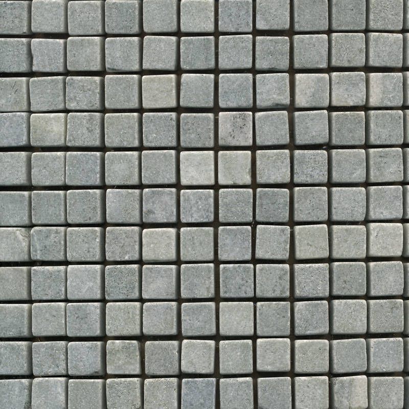 Verde Luna Tumbled   5/8X5/8 Straight Joint Mosaic  