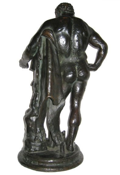 Antique Bronze Hercules Figurine Sculpture Statue  