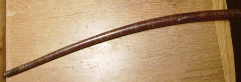 Antique Leather Wrapped Cane Walking Stick  