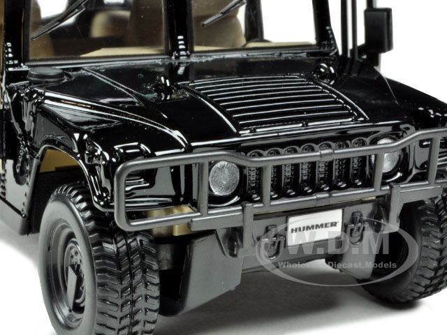 HUMMER H1 4 DOOR WAGON BLACK 127 DIECAST MODEL CAR  