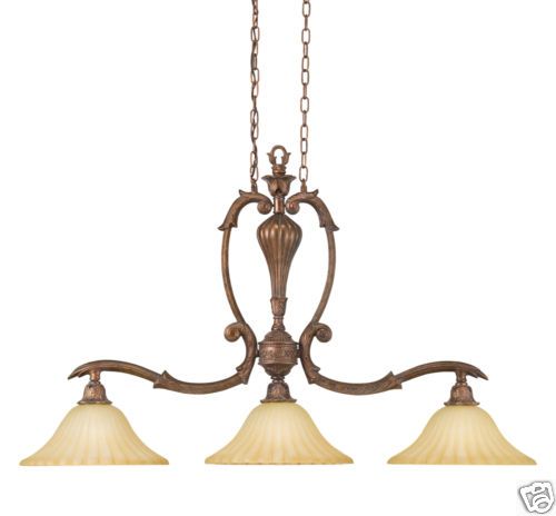 KICHLER 3 LIGHT BERKSHIRE BRONZE CHANDELIER/ISLAND*NIB*  