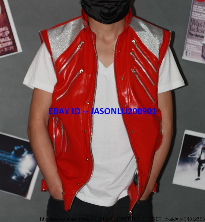 WOW MICHAEL JACKSON VINTAGE RED BEAT IT JACKET  