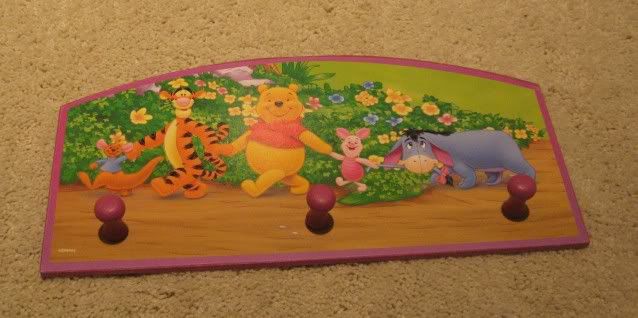 DISNEYS WINNIE THE POOH WALL COAT ACCESSORIES RACK  