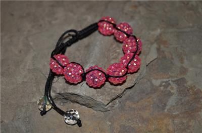   Ball Shamballa Crystal Fashion Bracelet PINK WHITE PURPLE BLUE  