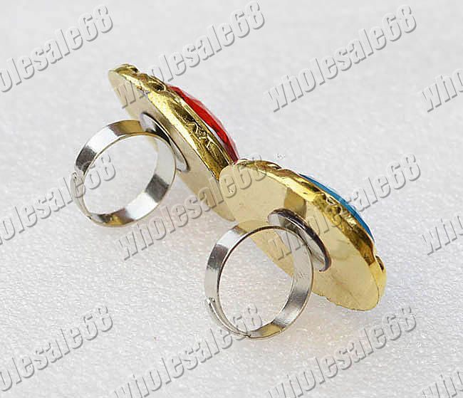 Fashion jewelry Wholesale lots 50pcs Flash crystal resin golden charm 