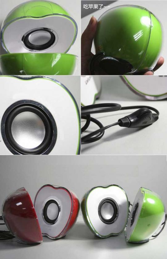 Brand New Portable Home PC Laptop 3D Audio Apple Shaped Mini Box 